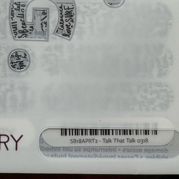 Jamberry Nail Wraps - Talk That Talk (Clear Overlay with Black Writing) - Picture 2 of 4